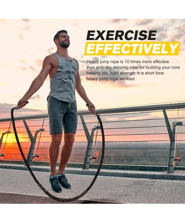 Weighted Jump Rope - 1.3 kg Spring Rope for Men & Women | Heavy Jumping Rope for Home Training & Muscle Building - Buy Online on GoSupps.com