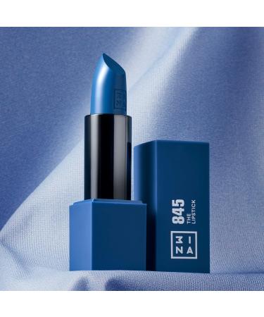 3INA Makeup Blue Lipstick 845 - Long Lasting Matte Lip Colour with Vitamin E & Shea Butter - Vegan & Cruelty Free - Buy Online on GoSupps.com