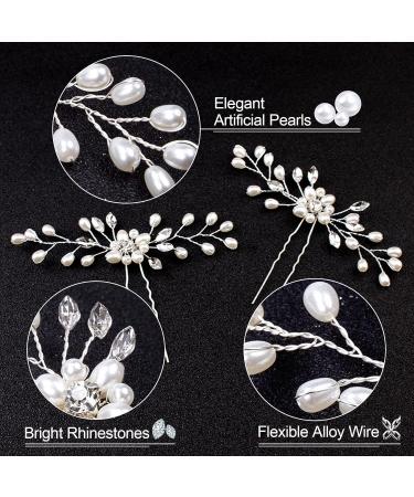 TSHAOUN 5 Pcs Bridal Pearl Hair Pins for Women - Elegant Wedding Hair Accessories - Buy Online on GoSupps.com