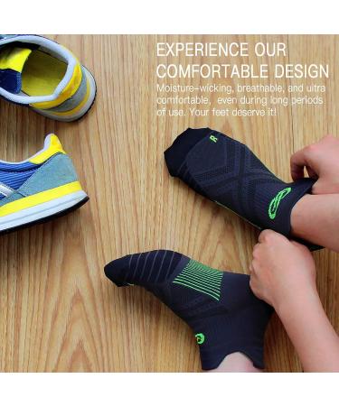 Paplus Ankle Compression Stockings for Men & Women - 6 Pair Low Cut Running Socks with Ankle Support - Gray L/XL (Men's 9.5-12 / Women's 10.5-13) - Buy Online on GoSupps.com