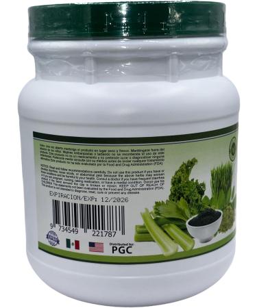 JUGO Verde (Green King Powder) Super Detox 16 oz Dietary Supplement 100% Natural Vegan no Gluten no sugars Bye Bye LONJITA Green Tea Moringa Spinach and More Fiber - Buy Online on GoSupps.com