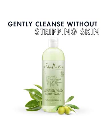 SheaMoisture Body Wash - Moisturizing Olive Oil & Green Tea for All Skin Types | Cruelty-Free & Fair Trade Shea Butter | 19.8 Oz - Buy Online on GoSupps.com