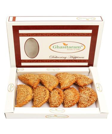 Ghasitaram Gifts Holi Sweets Holi Gifts Holi Hamper Roasted Til/Sesame Gujiya 400 GMS