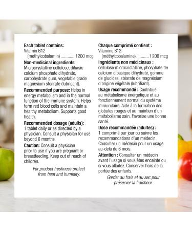 Webber Naturals Vitamin B12 1200 mcg Timed Release 80 Tablets Supports Energy Production and Metabolism Vegan 80 count (Pack of 1) Vitamin B12 - Buy Online on GoSupps.com