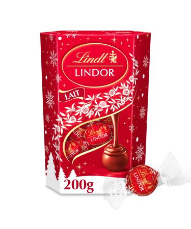 Lindt - LINDOR Cornet - Assorted Milk Chocolates - Fondant Heart - Ideal for Christmas, 200g