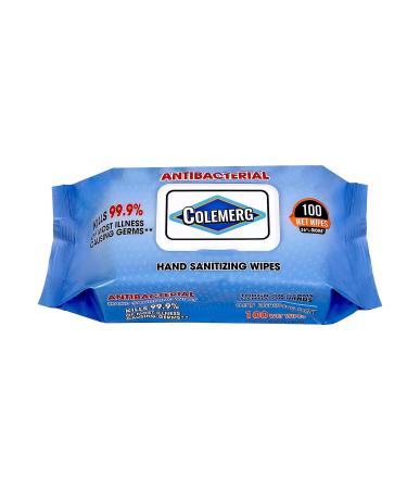Colemerg Cleansing Hand Wipes - 100 Count, Pack of 12 | Everyday & Travel Friendly - Buy Online on GoSupps.com