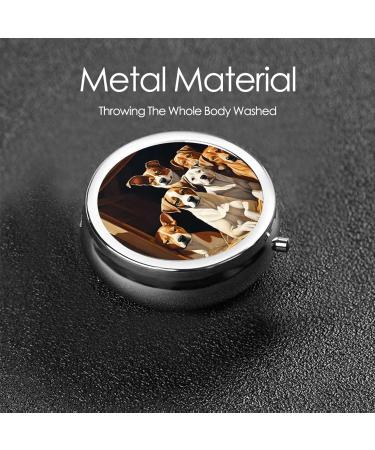 Buy Farm Animals Round Pill Box - 3 Compartment Mini Decorative Portable Travel Medicine Organizer - Buy Online on GoSupps.com