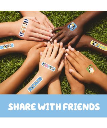 Bluey Kids Bandages - 100 CT Assorted Sizes | Flexible Adhesive Perfect for Minor Cuts & Scrapes | Great Gift & Stocking Stuffer - Buy Online on GoSupps.com