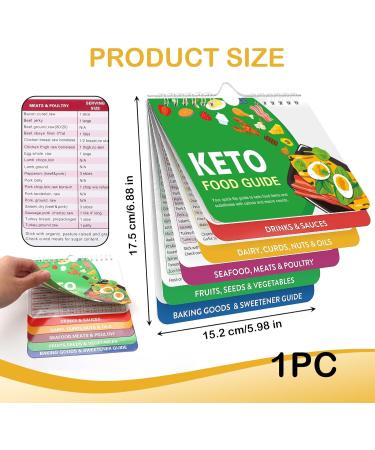 Keto Food Cheat Sheet Magnetic Cookbook Booklet Keto Recipe Book Planning Tool Chart Weight Loss Low Carb Ketogenic Meal Plan Recipes Fridge Reference Guide for Vegetable Meals Fruits - Buy Online on GoSupps.com