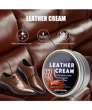  Povanjer Revitalizing Cream for Leather Conditioner for Leather Shoes - Leather Conditioner 80g - The waterproof cream will not darken soften or restore the leather. - Buy Online on GoSupps.com