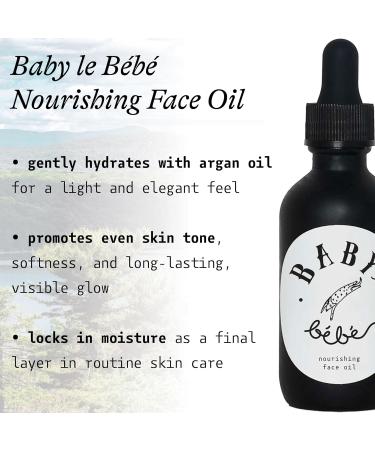 Baby le B b Nourishing Face Oil Hydrating Face Oil for Glowing Skin- Vegan Formula with Argan Oil, Clary Sage, Rosemary, and Carrot Seed Oil- Lightweight, Fast Absorbing- 2 fl oz - Buy Online on GoSupps.com