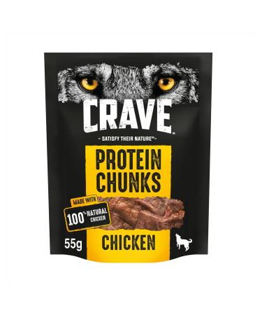 Crave Protein Chunks 6 x 55 g Snacks Dog Treats Chicken with high Protein Grain-free