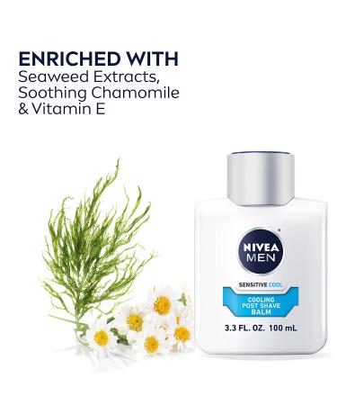 Nivea Men Sensitive Cooling Post Shave Balm - Soothing 3.3 fl oz (100 ml) for Irritation Relief - Buy Online on GoSupps.com