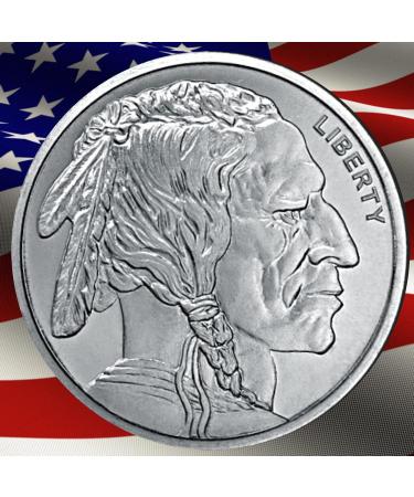 1 Troy Oz. Buffalo Authentic Silver Round - .999 Fine Silver USA Made | Free Protective Capsule - Buy Online on GoSupps.com