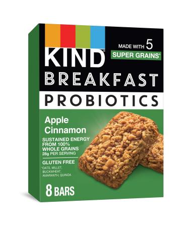 KIND Breakfast Probiotic Bars Apple Cinnamon 1.76 Ounce (Pack of 32)