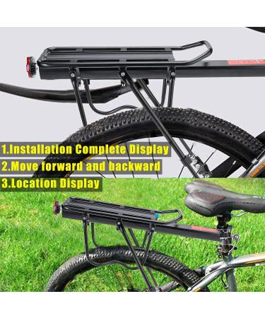 WerkWeit Rear Bike Rack - 110lb Capacity, Adjustable Aluminum Alloy Cargo Carrier - Buy Online on GoSupps.com