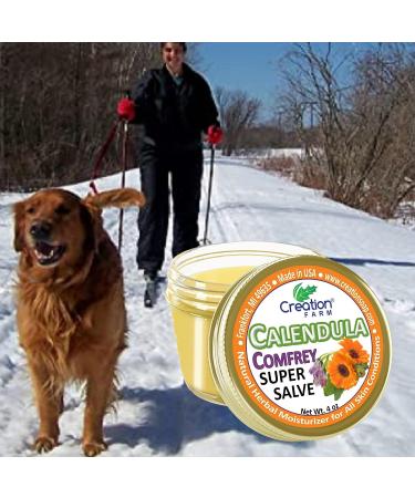 Calendula Comfrey Super Salve 4 oz - Herbal Balm for Eczema & Psoriasis - Made in USA - Buy Online on GoSupps.com