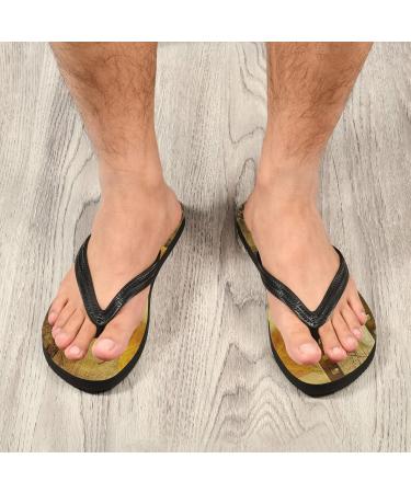 Shop Mnsruu Autumn Vintage Paris Eiffel Tower Flip Flops & Slippers for Men & Women - Multicolored Travel Home Hotel & Spa Footwear - Buy Online on GoSupps.com