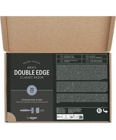Amazon Men's Double Edge Classic Razor with 20 Blades - 1 Pack - Buy Online on GoSupps.com