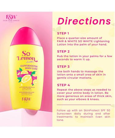 FAIR & WHITE So Lemon Glow Booster Body Care Lotion - 500ml - Buy Online on GoSupps.com