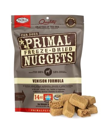 Primal Freeze Dried Dog Food Nuggets Venison Formula, Crafted in The USA Grain Free Raw Dog Food 14 Ounce (Pack of 1) - Buy Online on GoSupps.com