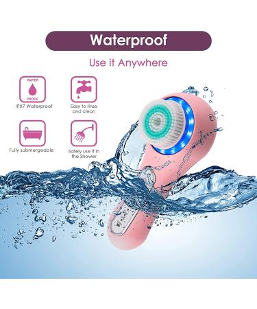 Electric Facial Cleansing Brush | 3 Modes, 5 Replaceable Heads | Waterproof Exfoliator, Makeup Remover | USB Rechargeable - Buy Online on GoSupps.com