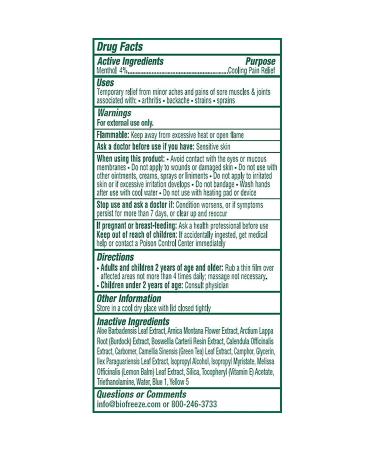 Biofreeze Pain Relief Gel 4 oz. Tube (Pack of 2) - Fast Relief for Aches and Pains - Buy Online on GoSupps.com