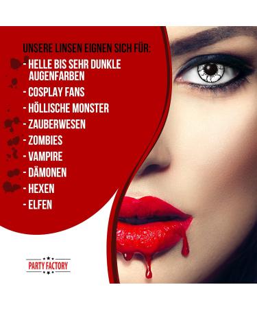 Buy Party Factory Ghost Motif Colored Contact Lenses - Soft 3-Month Wear for Carnival Cosplay & Halloween - International Shipping Available - Buy Online on GoSupps.com