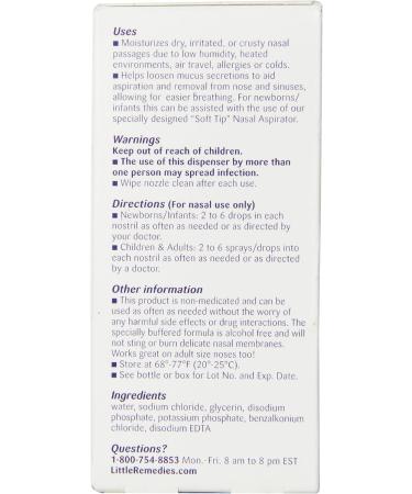 Shop Little Remedies Little Noses Saline Spray/Drops | Effective Relief for Congestion | Fast International Shipping - Buy Online on GoSupps.com