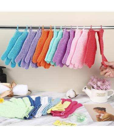 52 Pcs Exfoliating Shower Gloves | Double Sided Body Scrub Gloves | Deep Clean Dead Skin | Spa Massage Beauty Skin Accessories - 13 Colors - Buy Online on GoSupps.com