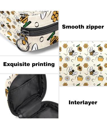 Guantierendiy Bee Honey Flower Sanitary Napkin Storage Bag - Large Capacity Menstrual Cup Pouch for Girls - Travel Portable Makeup Organizer - Color 10 - Buy Online on GoSupps.com