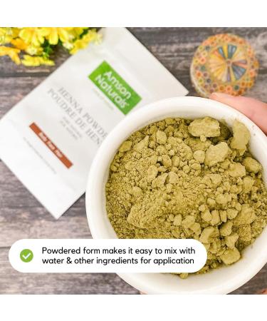 Natural Henna Powder 8oz / 230 g / 0.5 lb (Mehndi) - 100% Pure & Natural by Amson Naturals 230 g (Pack of 1) - Buy Online on GoSupps.com