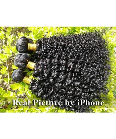 Emol Hair 9A Brazilian Curly Hair Bundles - Virgin Human Hair Weave (14-18 inch 300g) - Kinky Natural Color Remy Hair - Buy Online on GoSupps.com