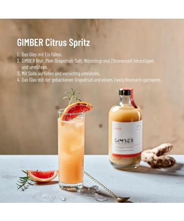 Gimber Biological Ginger Center 500ml | Organic Alcohol-Free Drink | New Recipe Less Sugar | Ginger Yuzu & Lemon Thyme - Buy Online on GoSupps.com