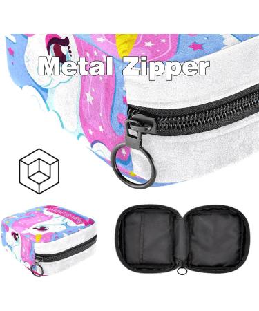 GIAPB Sanitary Napkin Storage Bag Period Bag Tampon Bag Makeup Bag Pad Pouch Unicorn Blue Background Color5022 - Buy Online on GoSupps.com