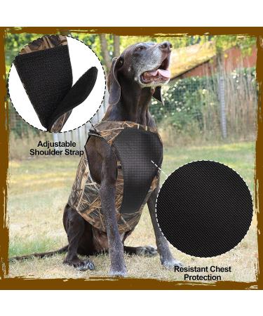 Hunthor 5mm Neoprene Dog Hunting Vest - Adjustable Waterfowl Duck Hunting Camo - X-Large - Buy Online on GoSupps.com