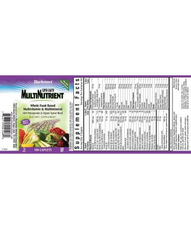 Bluebonnet Nutrition Super Earth Multinutrient Iron Free â€“ 180 Caplets for Optimal Health - Buy Online on GoSupps.com