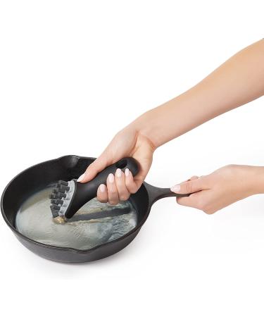 OXO Good Grips Cast Iron Pan Brush - Heavy Duty Scrubber for Easy Cleaning - Buy Online on GoSupps.com