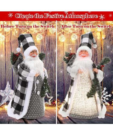 Electric Singing Walking Santa Claus Plush Toy with Music & Lights - Gray - Buy Online on GoSupps.com