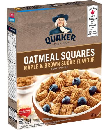 Quaker Oatmeal Squares Maple & Brown Sugar Flavour Cereal Multi-Pack Multi-Pack 500g (Pack of 12) Maple & Brown Sugar 500 g (Pack of 12) - Buy Online on GoSupps.com