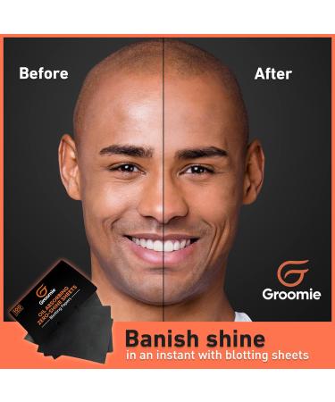 Bamboo Charcoal Oil Absorbing Blotting Sheets - 100 Sheets Bulk Pack for Oily Skin - Makeup Blotting Paper by Groomie - Buy Online on GoSupps.com