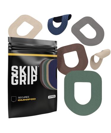 Skin Grip Adhesive Patches for Omnipod Insulin Pump Basics Pack Waterproof & Sweatproof Adhesive for 3 Days Pre-Cut Adhesive Medical Tape