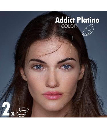 Buy Anesthesia Colored Contact Lenses - Addict Platino (Dioptria -2.50) | Monthly Sky Blue & Aqua | Perfect for Dark Eyes - 6 Months Coverage - Buy Online on GoSupps.com