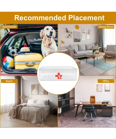 Gzsekken Dog Medicine Storage Box First Aid Empty Box for Pet Clear Medicine Storage Box with Lid Dog Medicine Box Medicine Storage Chest for Dog Cat or Rabbit for Travel Camping Car Emergency - Buy Online on GoSupps.com
