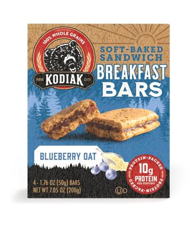 Kodiak Cakes Soft Baked Sandwich Breakfast Bars - Blueberry Oat High Protein 100% Whole Grains 48 Bars (12 Boxes) - Healthy Snack for Breakfast - Buy Online on GoSupps.com