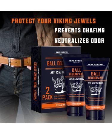 Viking Revolution Balls Deodorant for Men with Aloe Vera and Purslane - Groin Deodorant for Men Talc Free - Quick Drying Ball Cream for Men - Crotch Deodorant for Men Anti Chafing Cream for Men 2 Pack 2 Pack 3.4 Ounce (Pack of 2) - Buy Online on GoSupps.com