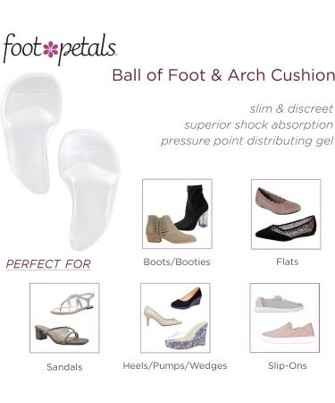 Foot Petals Arch & Ball of Foot Support Cushion | Comfort for Heels Pumps Wedges & Sandals | Reduce Foot Fatigue & Pain - Buy Online on GoSupps.com