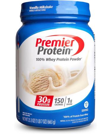 Premier Protein Shake MINIs Vanilla 22g Protein 120 Calories Pack of 12 & Powder Vanilla Milkshake 30g Protein 17 Servings 23.3 Ounces - Buy Online on GoSupps.com