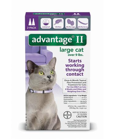 Advantage II Flea Control Large Cat (for Cats Over 9 lbs.) - 2 Month