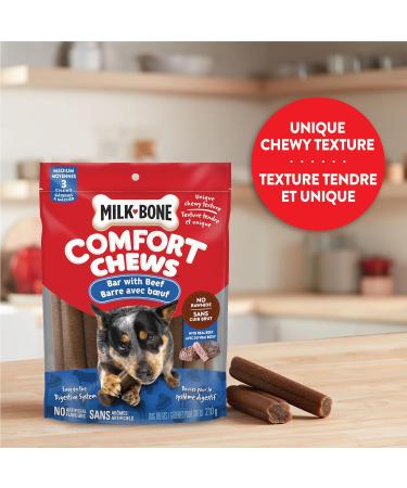 Milk-Bone Comfort Chews Dog Treat Medium Bar with Beef 210g Pack of 5 Beef 15 Treats - Buy Online on GoSupps.com